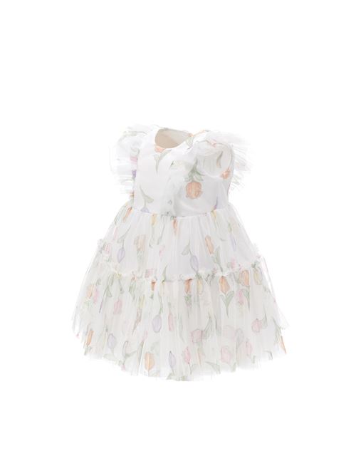 Abito, bambina, in tulle con tulipani. MONNALISA | 31A903 16600099